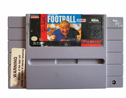 Snes John Madden Football Video Game Super Nintendo T1118