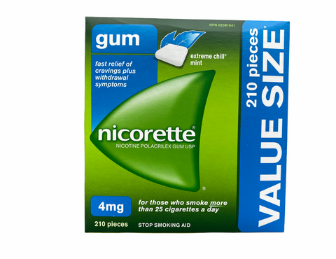 Nicorette Gum 4mg 210 Pieces Value Size