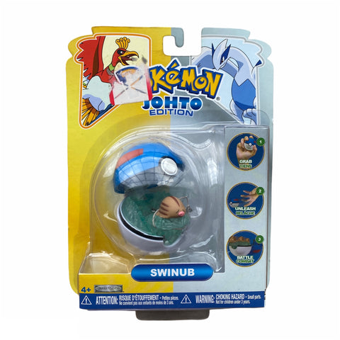 Pokemon Johto Edition Pop n Battle Swinub Pokeball T1138