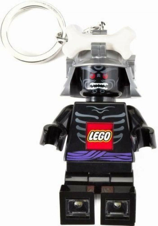 KEYCHAIN - MINI LED LIGHT TORCH LEGO NINJAGO - BONE HELMET NINJA BLACK