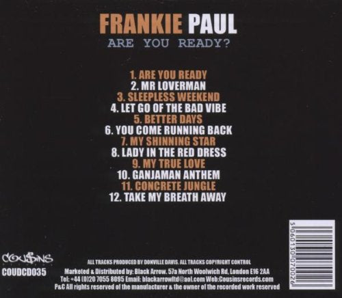 Are You Ready [Audio CD] Paul, Frankie