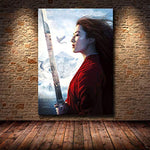 ASFDF Hua Mulan Poster Classical Movie Tv Canvas Painting Home Decor Posters and Prints Pictures On The Wall Living Room Decor