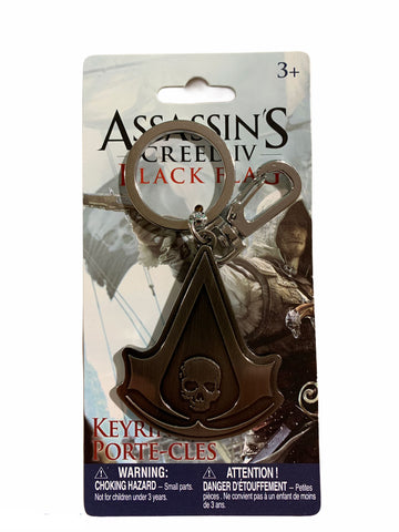 Assassin's Creed IV Black Flag Skull Crest Metal Keyring/keychain