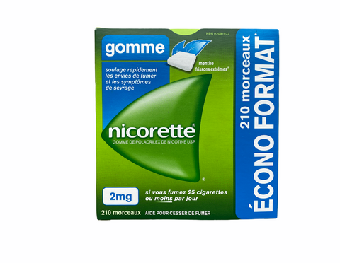 Nicorette Gum 2mg 210 Pieces