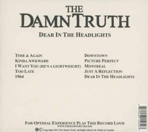 Dear In The Headlights [Audio CD] DAMN TRUTH