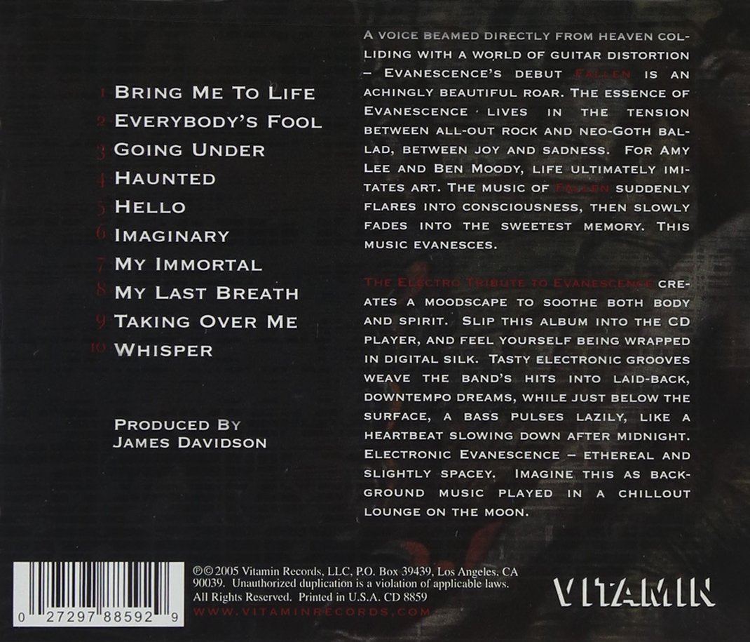 Electro Tribute to Evanescence [Audio CD] Tribute to Evanescence