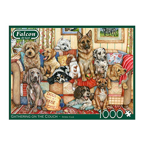 Falcon Deluxe Gathering on The Couch Jigsaw Puzzle (1000 Pieces)