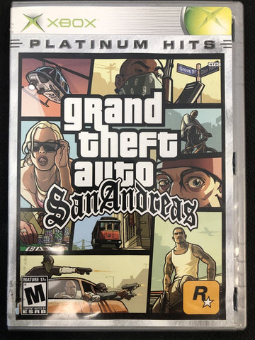 Xbox Grand Theft Auto San Andreas Platinum Hits Video Game T874