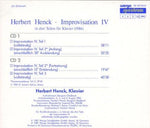 Improvisation IV [Audio CD] Henck, Herbert