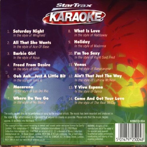 Karaoke: Euro Pop [Audio CD] Various Artists