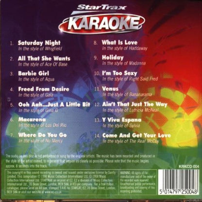 Karaoke: Euro Pop [Audio CD] Various Artists