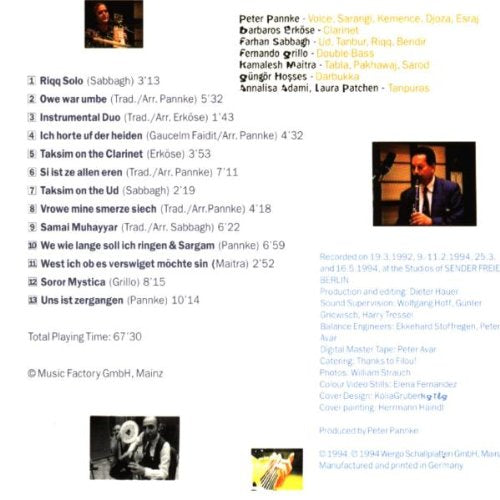 Morungen [Audio CD] Hosses|Patchen|Sabbagh|Maitra|Adami|Erkoese|Pannke