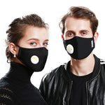 REUSABLE COTTON MASK WITH VALVE WASHABLE INCLUDES PM2.5 FILTER