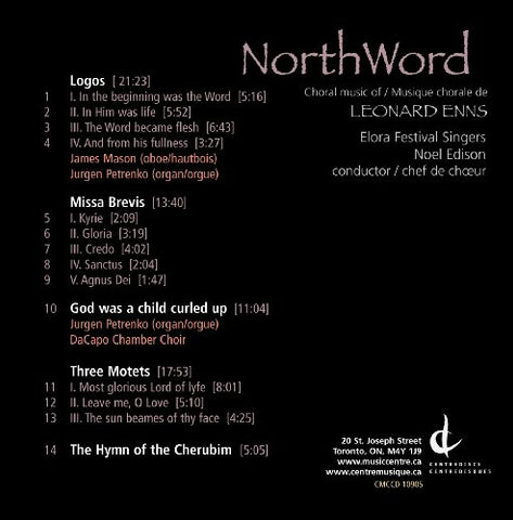 Northword [Audio CD] ENNS,LEONARD; Mason; Petrenko; Elora Festival Singers;  Edison;  Dacapo Chamber Choir and Enns Leonard