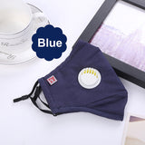 REUSABLE COTTON MASK WITH VALVE WASHABLE INCLUDES PM2.5 FILTER