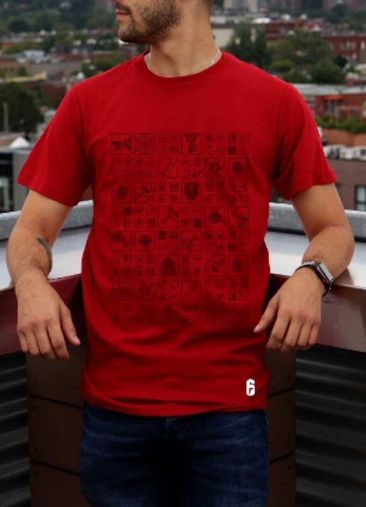 Rainbow Six - Operator Pattern T-Shirt Red