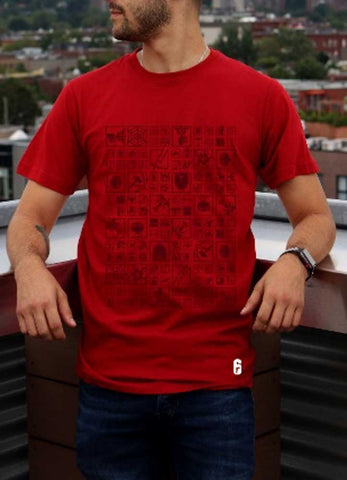 Rainbow Six - Operator Pattern T-Shirt Red