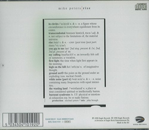 Rise [Audio CD] Peters, Mike