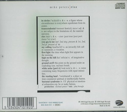 Rise [Audio CD] Peters, Mike