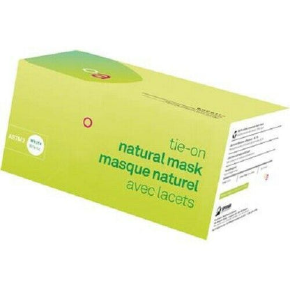 Aurelia Blue Disposable Surgical Face Mask Tie-On ASTM Level 3 natural mask - 40/Pkg