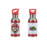 SUPER MARIO METAL WATER BOTTLE WITH STRAW
