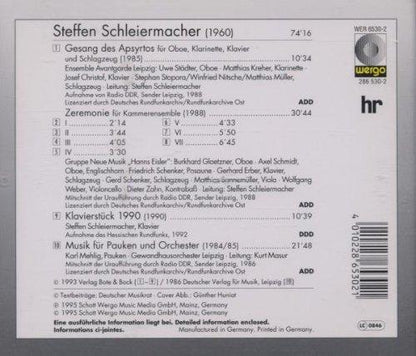 Schleiermacher: Gesand Des Apsyrtos / Various [Audio CD] Steffen Schleiermacher