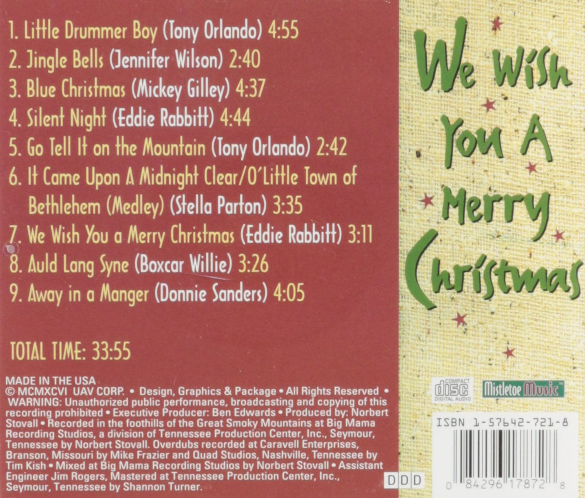 We Wish You a Merry Christmas [Audio CD] Eddie rabbitt ,Mickey Gilley,Tony Orlando,Stella Parton